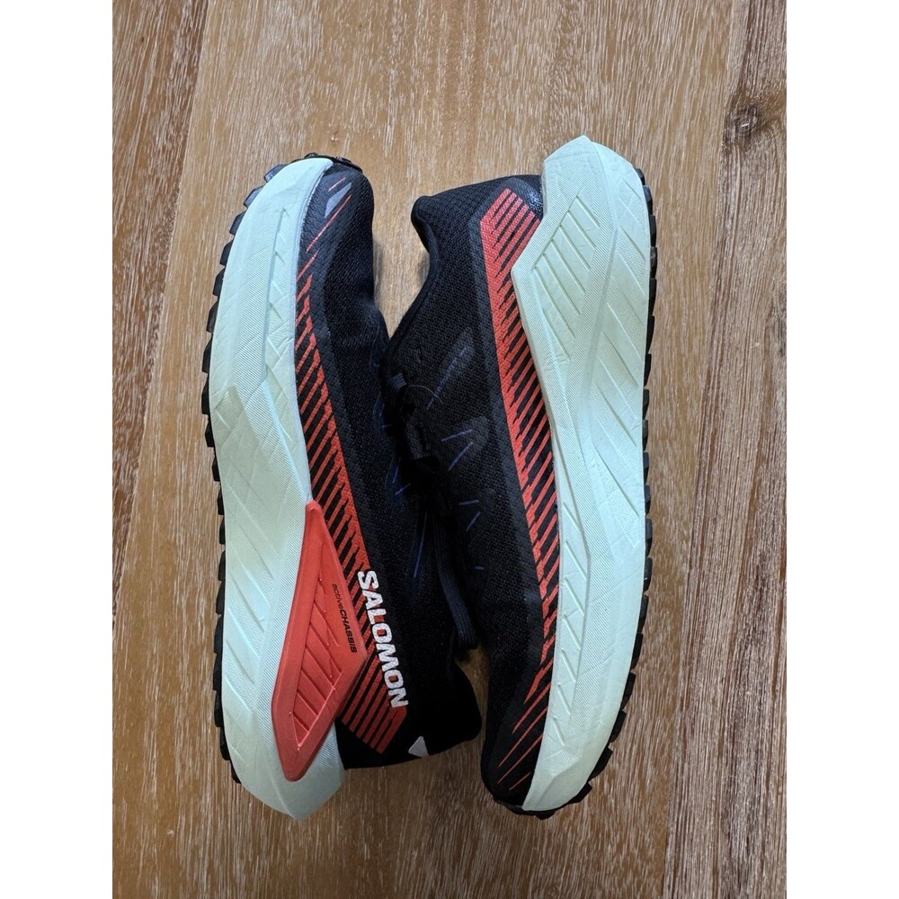 Salomon DRX Defy GRVL Womens 8 Mens 7 Running Shoes Black Orange Trail 475641